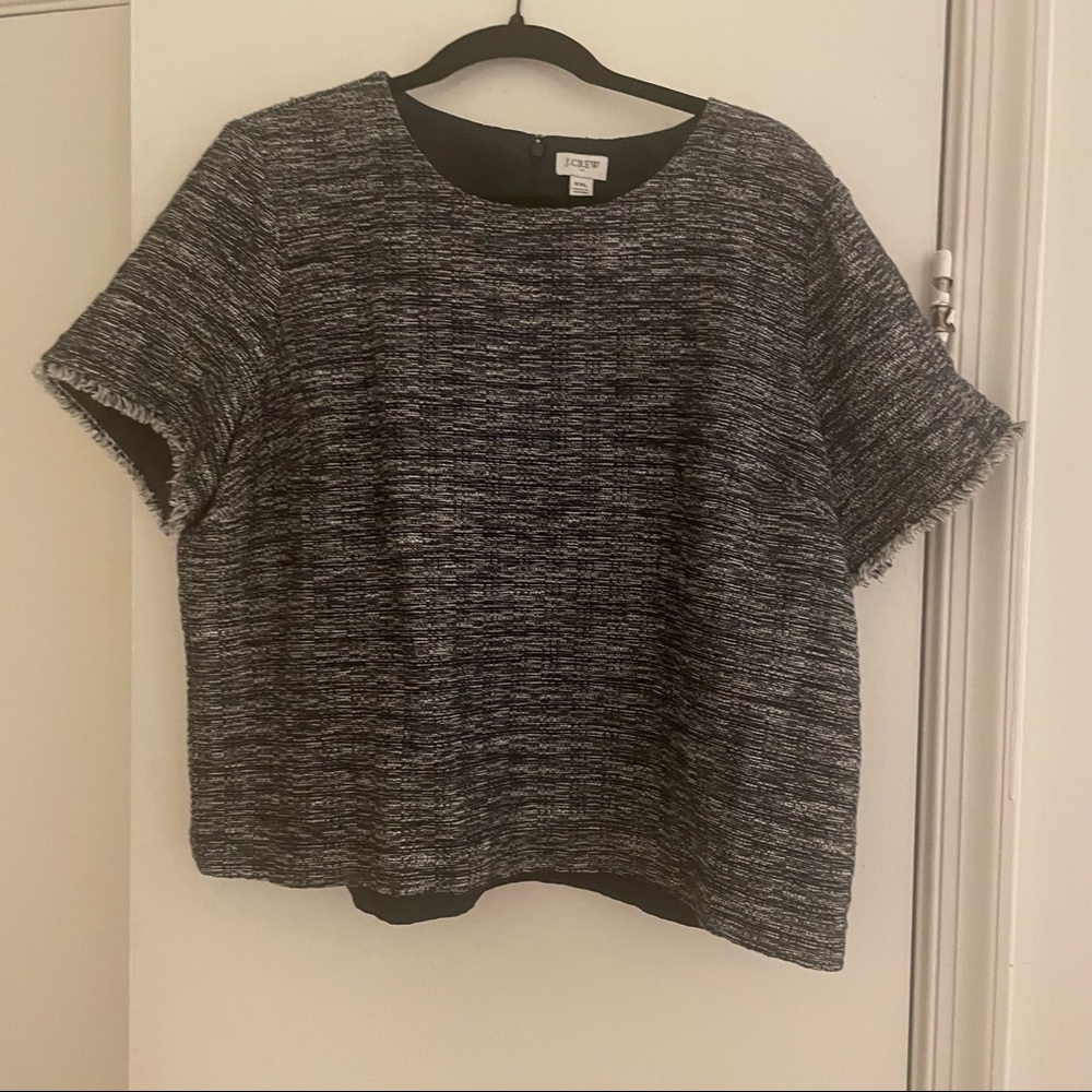 Tweed J. Crew top XXL